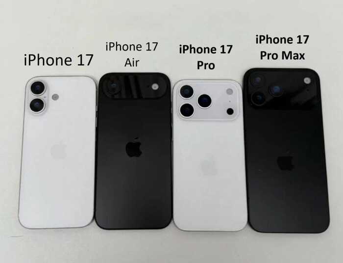 У мережу злили всю лінійку iPhone 17: зміщений логотип, новий блок камер і надтонкий iPhone 17 Air
